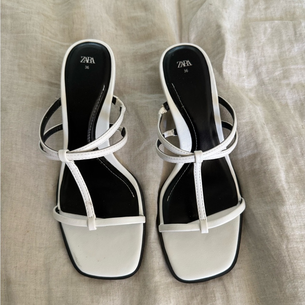 Zara Women's Elegant White Heels